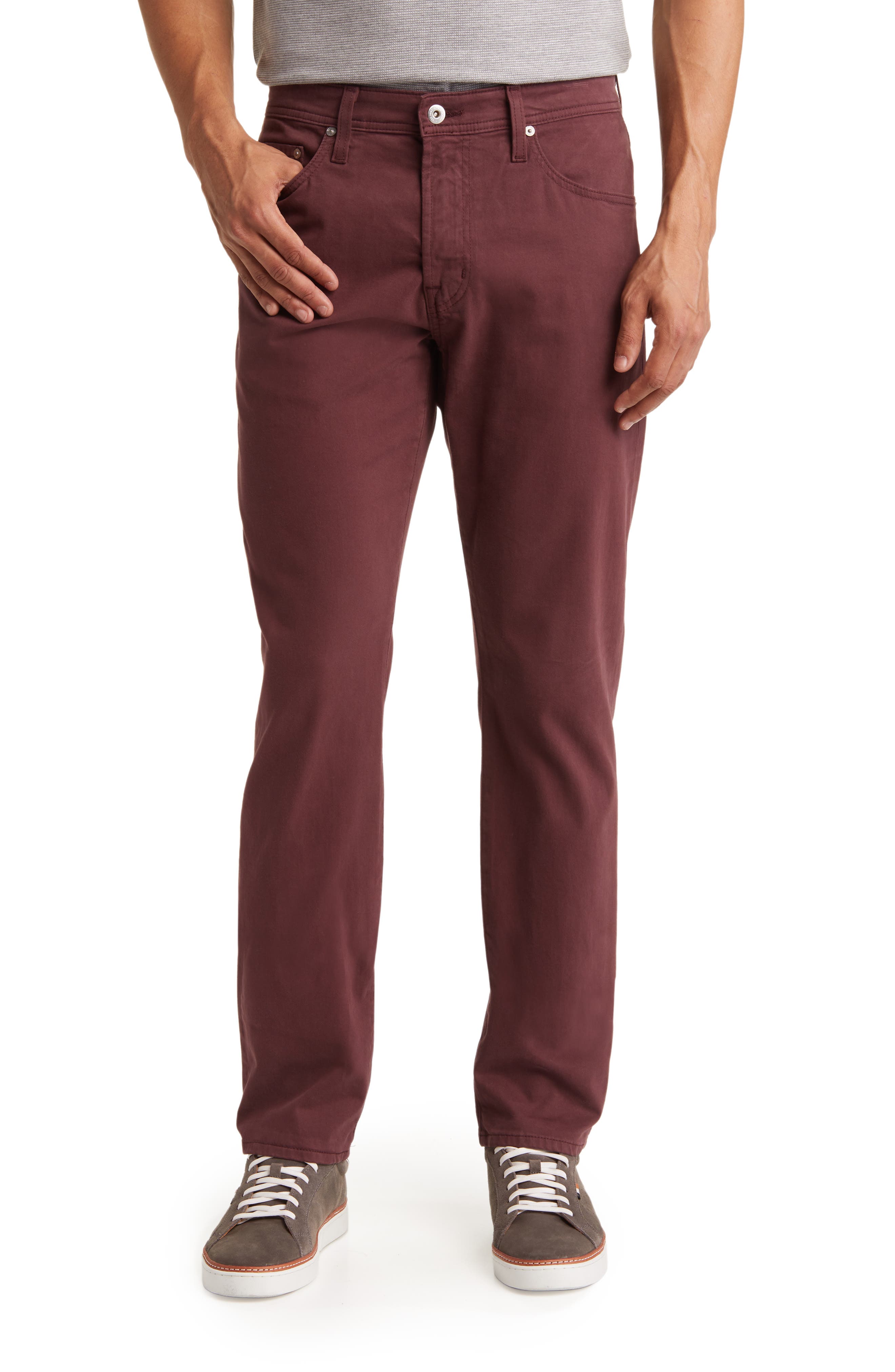 AG Everett Stretch Sateen Slim Straight Pants