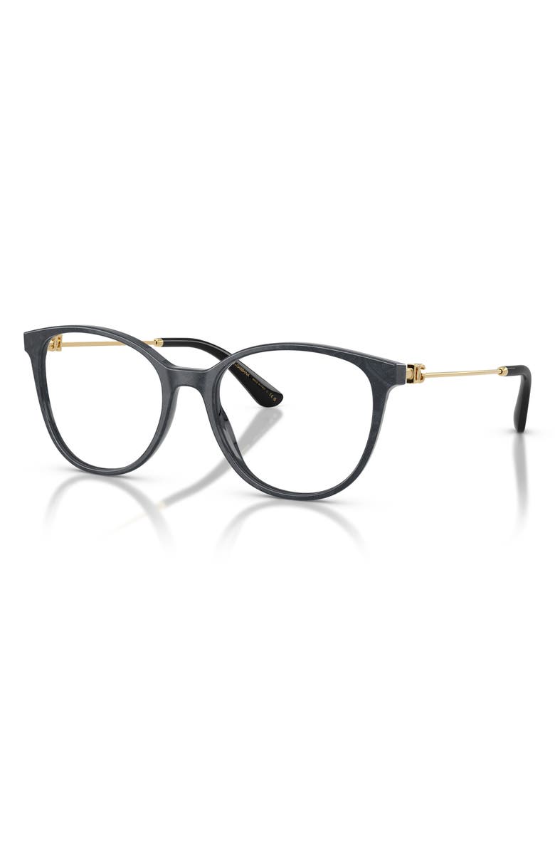 Dolce&Gabbana 54mm Butterfly Optical Glasses, Alternate, color, Lace Gray