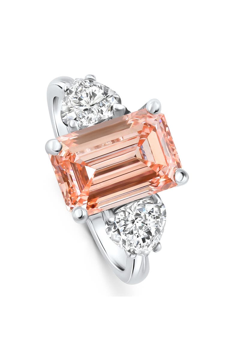 Bliss Diamond Certified 4.44Ct Fancy Vivid Pink Diamond Engagement Ring Gold Lab Grown, Main, color, 