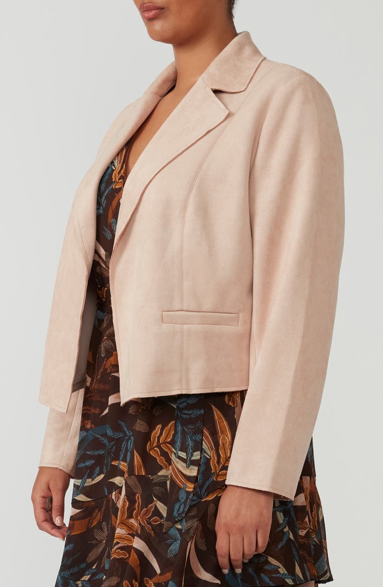 Estelle Rosabella Faux Suede Jacket, Alternate, color, Dusty Pink