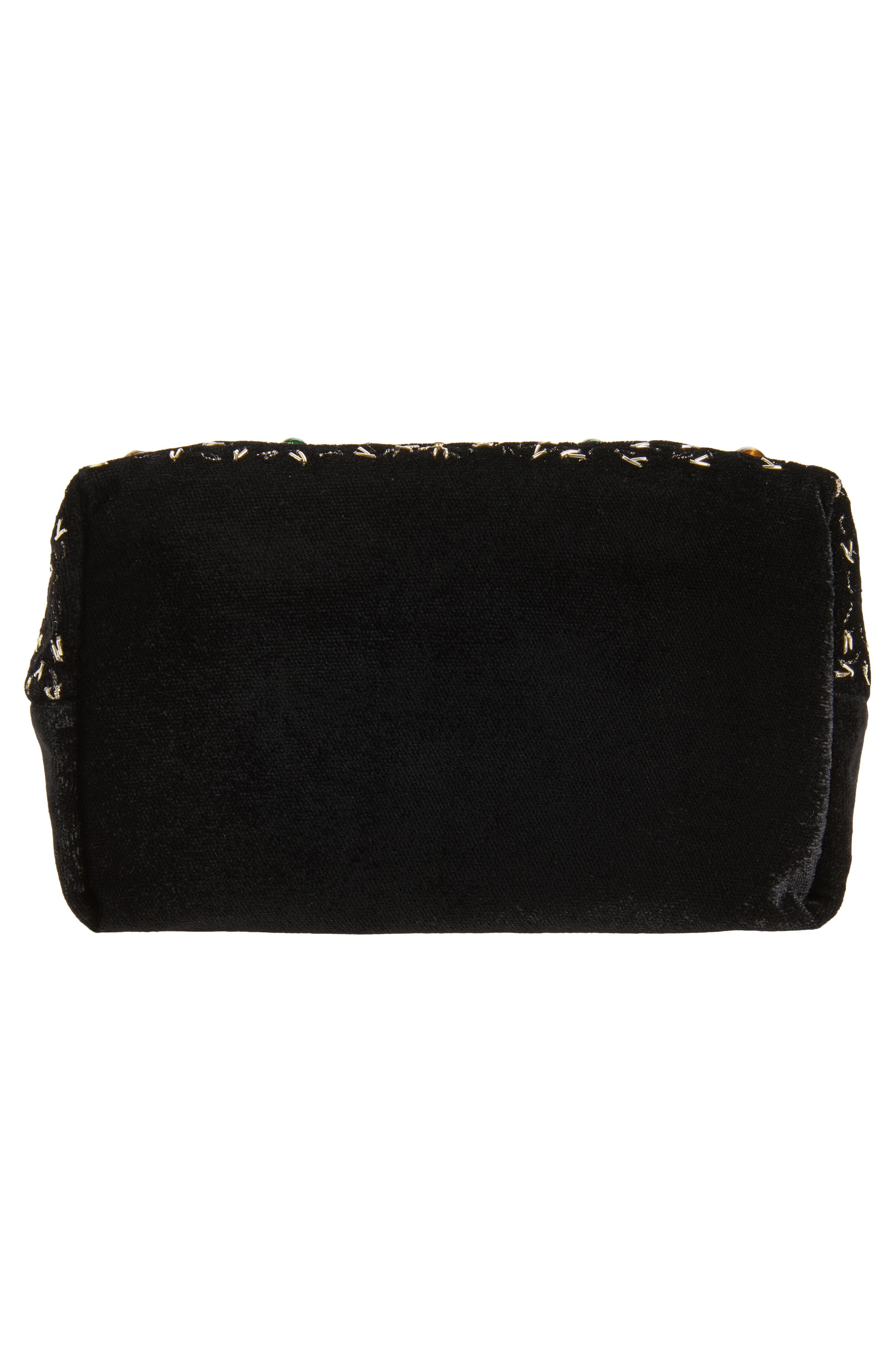 Small Cloud 91 Embroidered Peacock Clutch, Alternate, color, BLACK TONES
