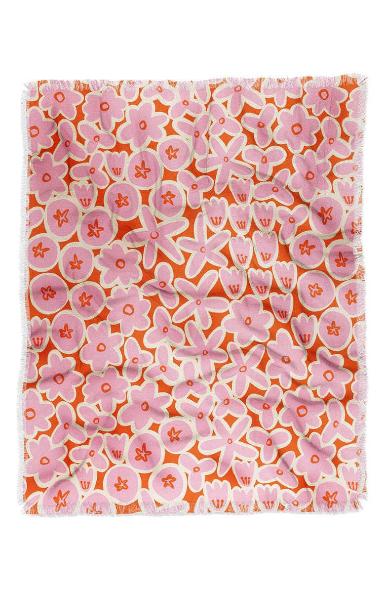 Deny Designs Alisa Galitsyna Vibrant Summer Reverisble Faux Shearling Throw, Main, color, Multi