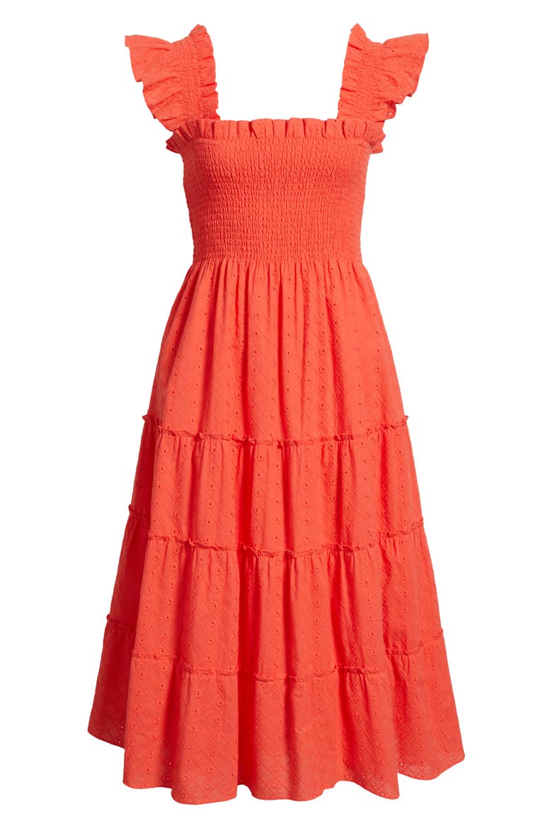 The Ellie Nap Midi Dress, Alternate, color, CORAL