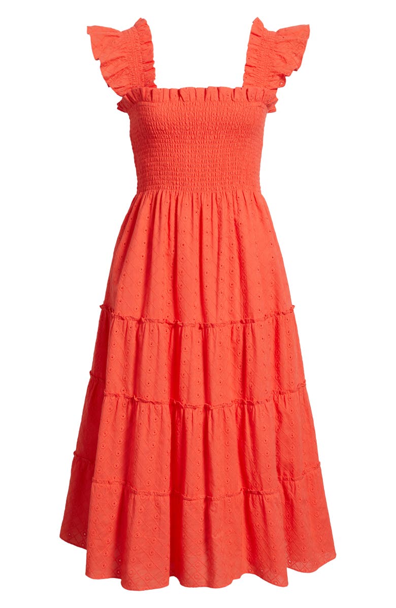 Hill House Home The Ellie Nap Midi Dress, Alternate, color, Coral