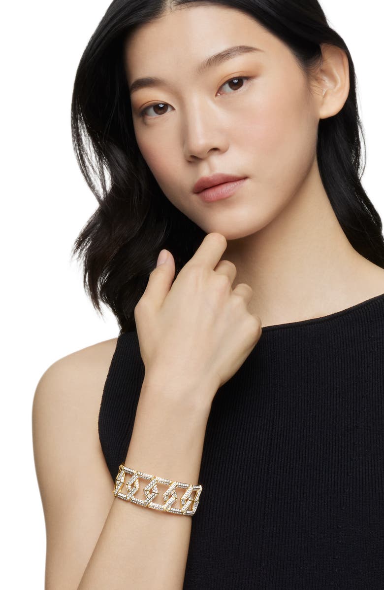 David Yurman Carlyle Bracelet in 18K Yellow Gold with Pavé Diamonds, Alternate, color,