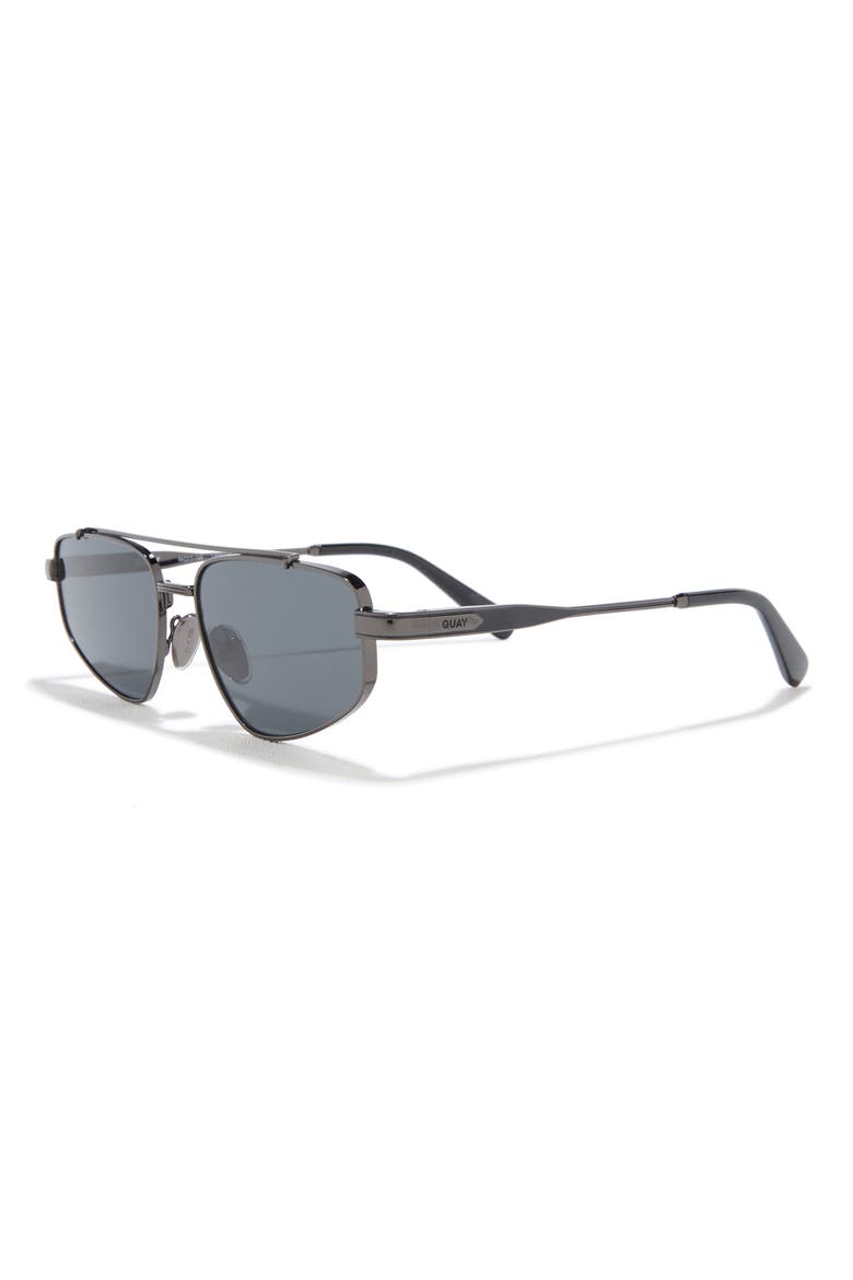 Pit Stop 56mm Aviator Sunglasses, Alternate, color, GUNMETAL/ SMOKE