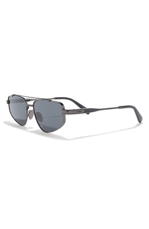 Quay Pit Stop 56mm Aviator Sunglasses In Gray