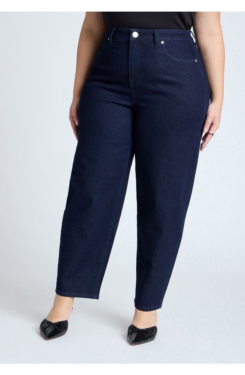 ELOQUII The Barrel Leg Jean, Alternate, color, Medium Wash Denim