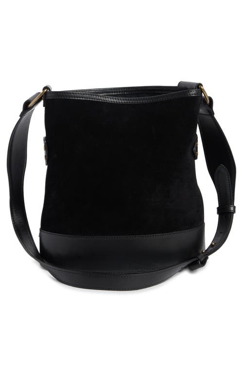 Isabel Marant Large Samara Suede Bucket Bag In Black