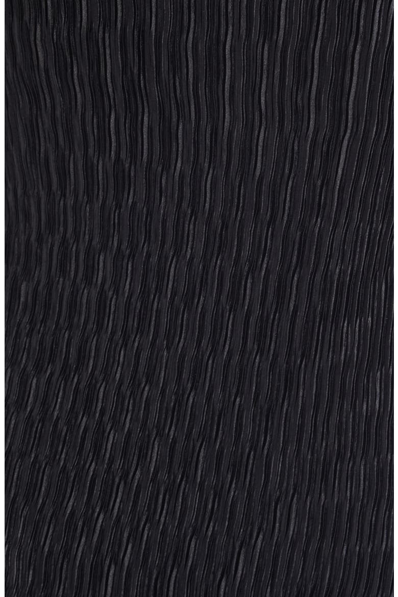 Lumie Pleated Lace Trim Dress, Alternate, color, BLACK