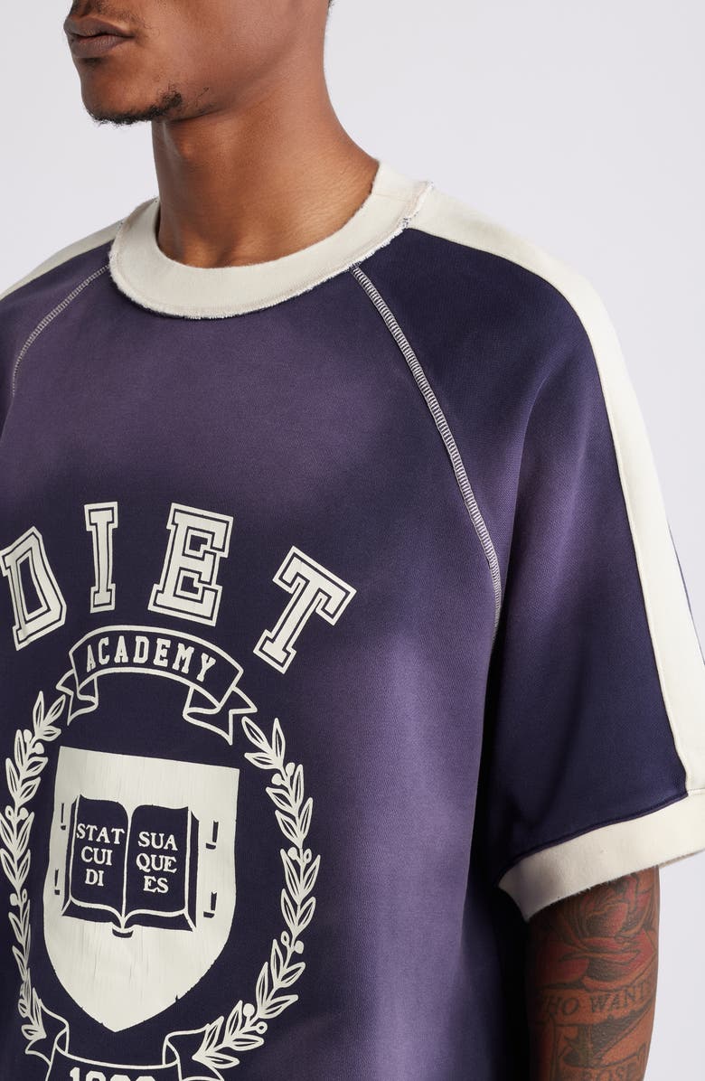 DIET STARTS MONDAY Academy Raglan Sleeve Graphic Sweatshirt, Alternate, color, 