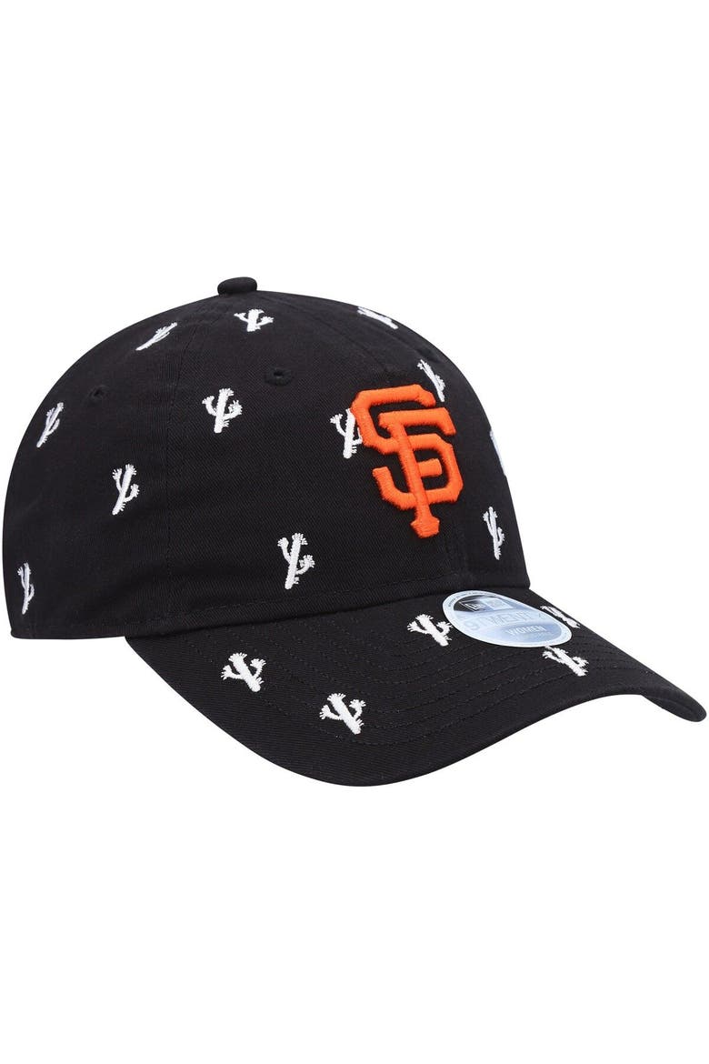 Women's New Era Black San Francisco Giants Spring Training Scatter 9TWENTY Adjustable Hat, Alternate, color, Black