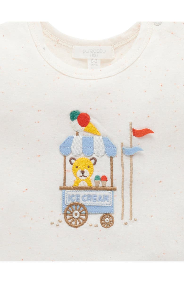 Purebaby Ice Cream Cart Top & Shorts Set, Alternate, color, Laguna Stripe