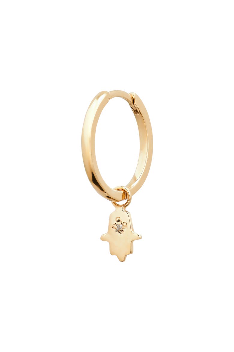 x Mel Soldera Icon Hamsa Diamond Single Clicker, Main, color, CLEAR/GOLD