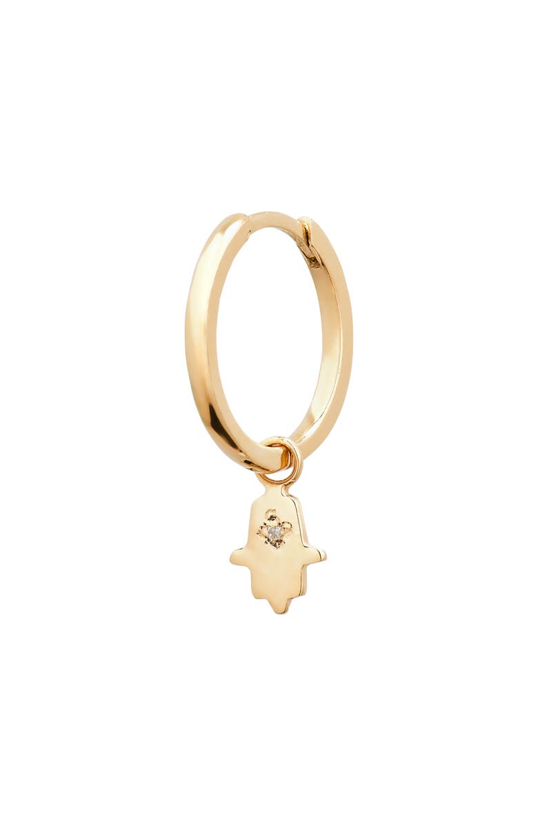 Anzie x Mel Soldera Icon Hamsa Diamond Single Clicker, Main, color, Clear/Gold