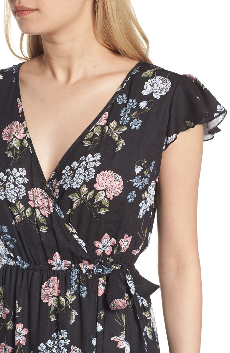 Band of Gypsies Faux Wrap Maxi Dress, Alternate, color,