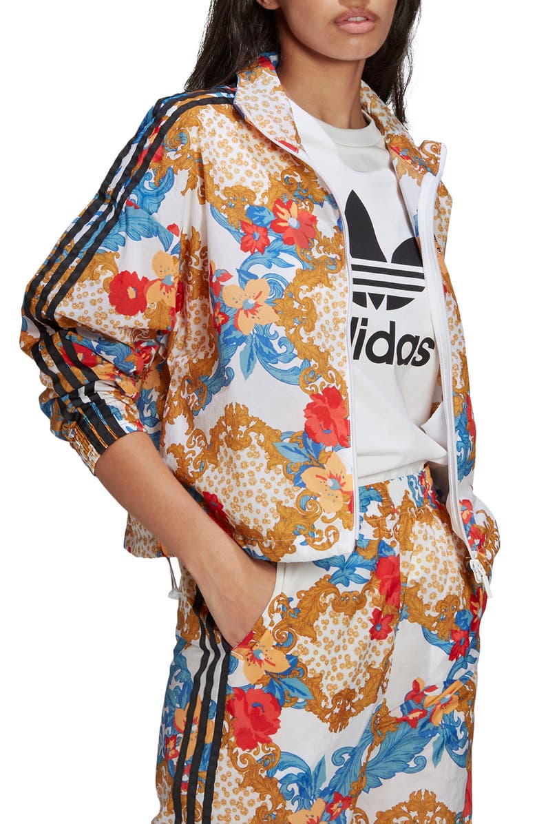 adidas Originals x HER Studio Floral Print Track Jacket, Alternate, color, 