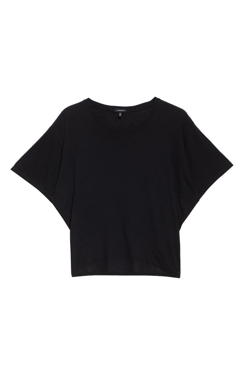 R13 Tight Waist Cotton & Cashmere T-Shirt, Alternate, color, Black
