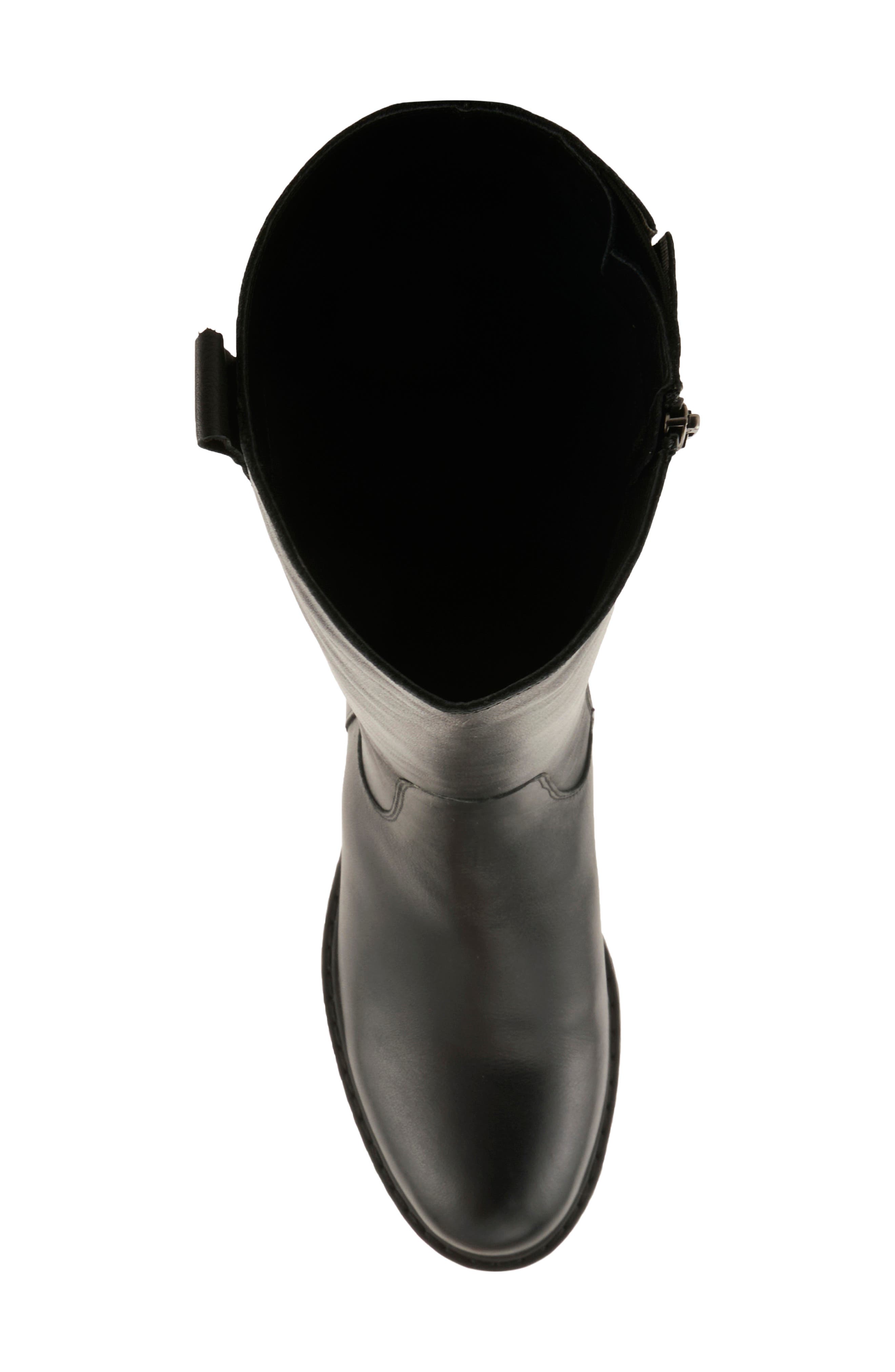 Stormi Leather Knee High Boot, Alternate, color, BLACK
