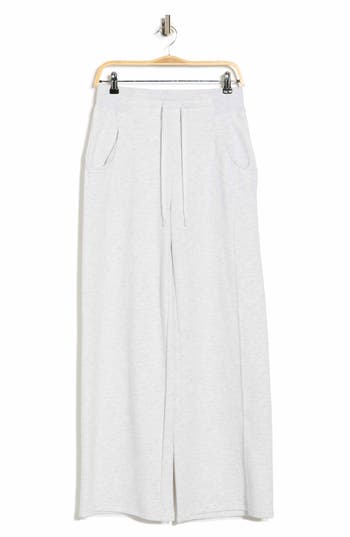 90 Degree By Reflex Fleece Wide Leg Pants In White