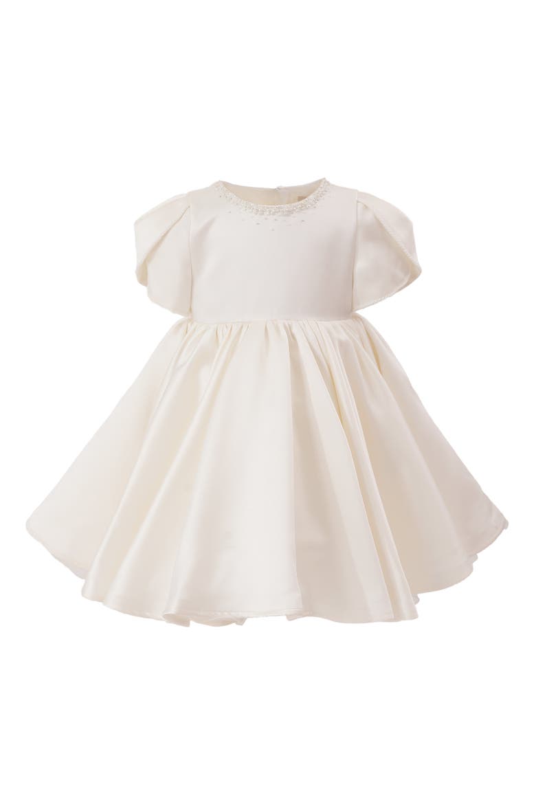 Ivory Pearl-Accented Occasion Dress, Main, color, Ivory