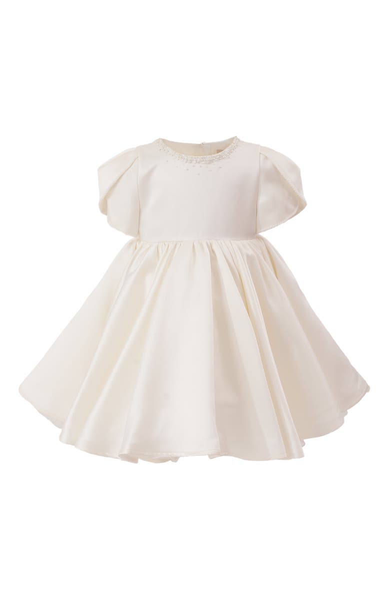Tulleen Ivory Pearl-Accented Occasion Dress, Main, color, Ivory