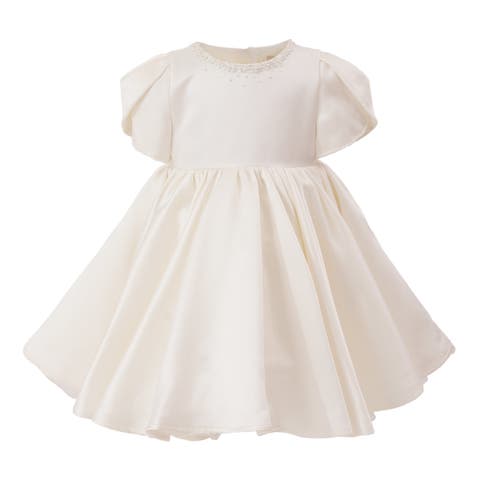 Ivory Pearl-Accented Occasion Dress (Toddler & Little Kid)