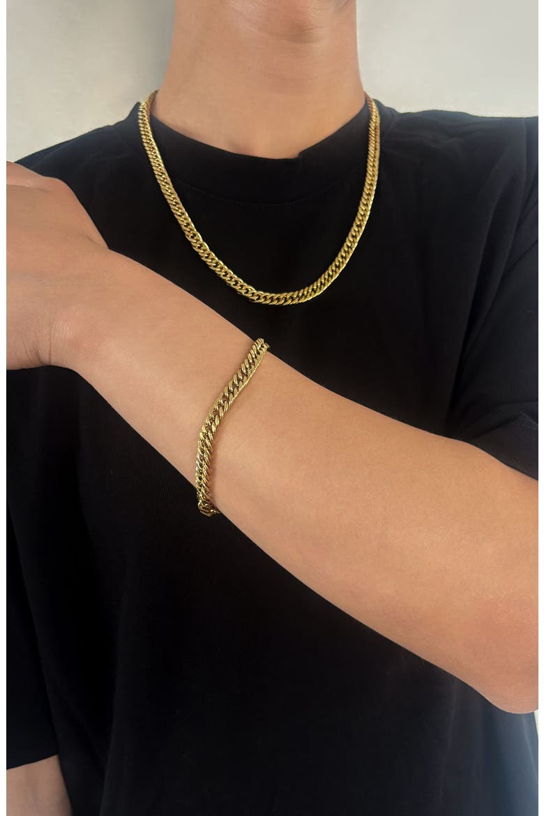 Men's Chunky Chain Bracelet, Alternate, color, GOLD