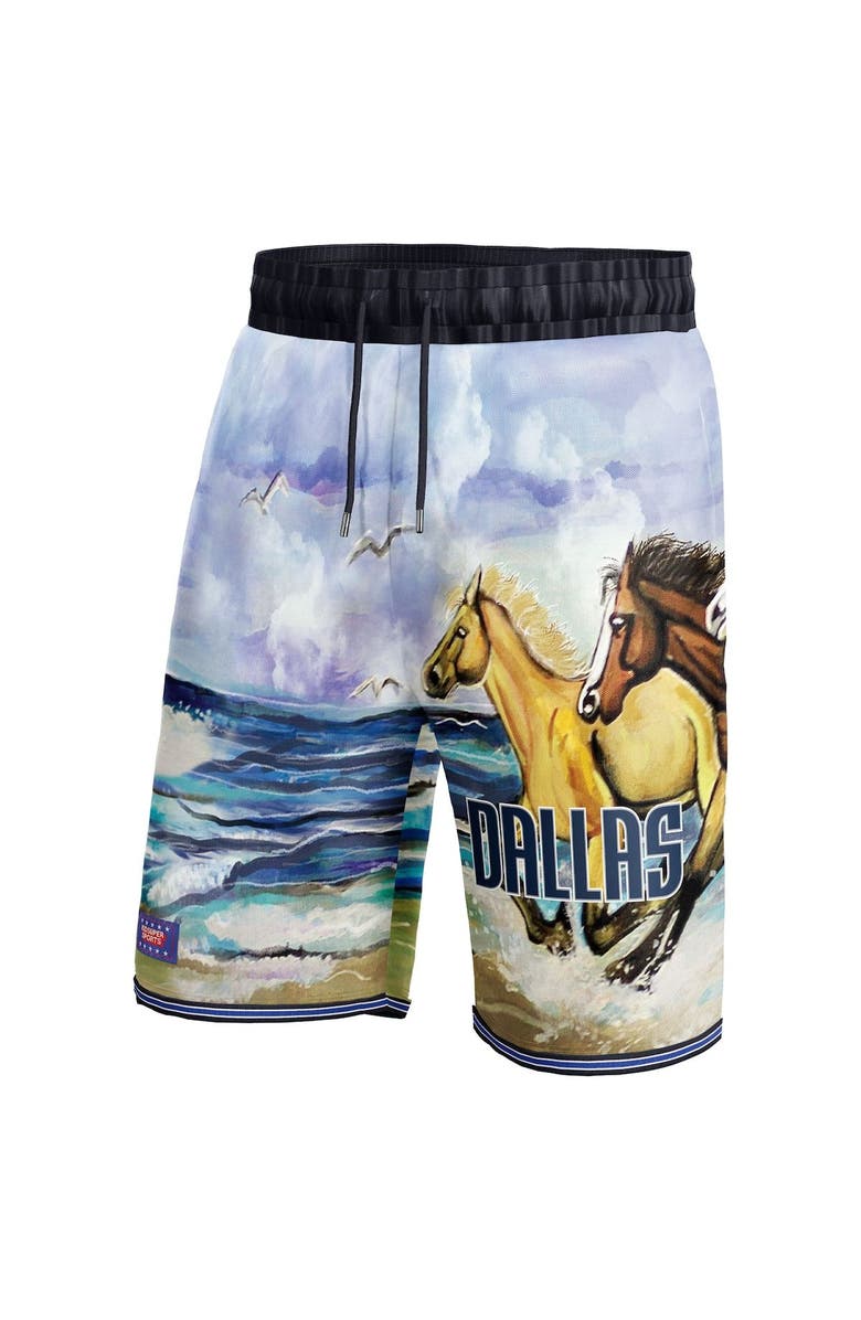 NBA X KIDSUPER Unisex NBA & KidSuper Studios by Fanatics Blue Dallas Mavericks Hometown Shorts, Alternate, color, Blue