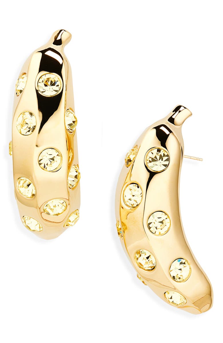 Jacquemus Les Boucles Bananes Drop Earrings, Main, color, Gold/ Yellow 289