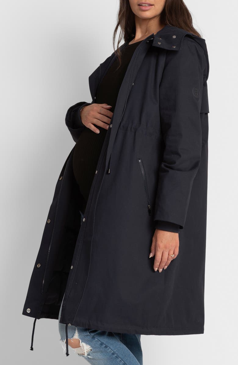 Seraphine Down Maternity Parka with Removable Faux Fur Trim, Alternate, color, 