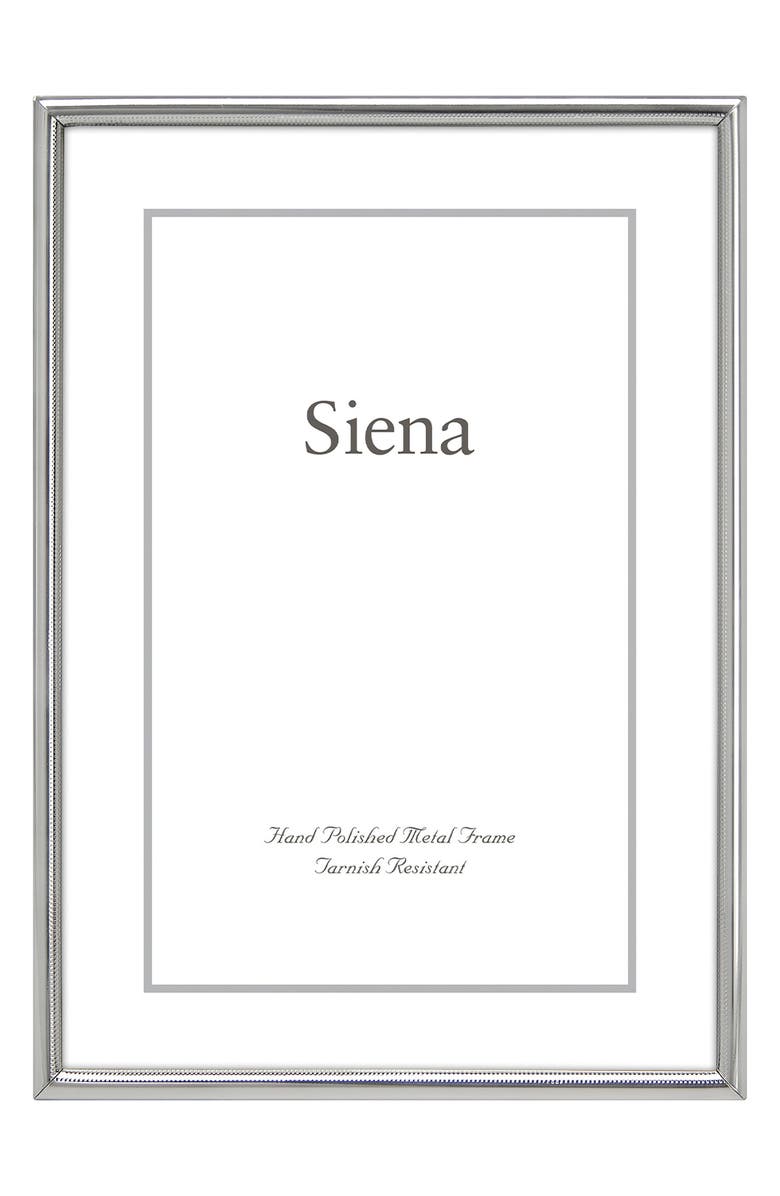 Siena Narrow Mesh 5 x 7-Inch Picture Frame, Main, color, Silver