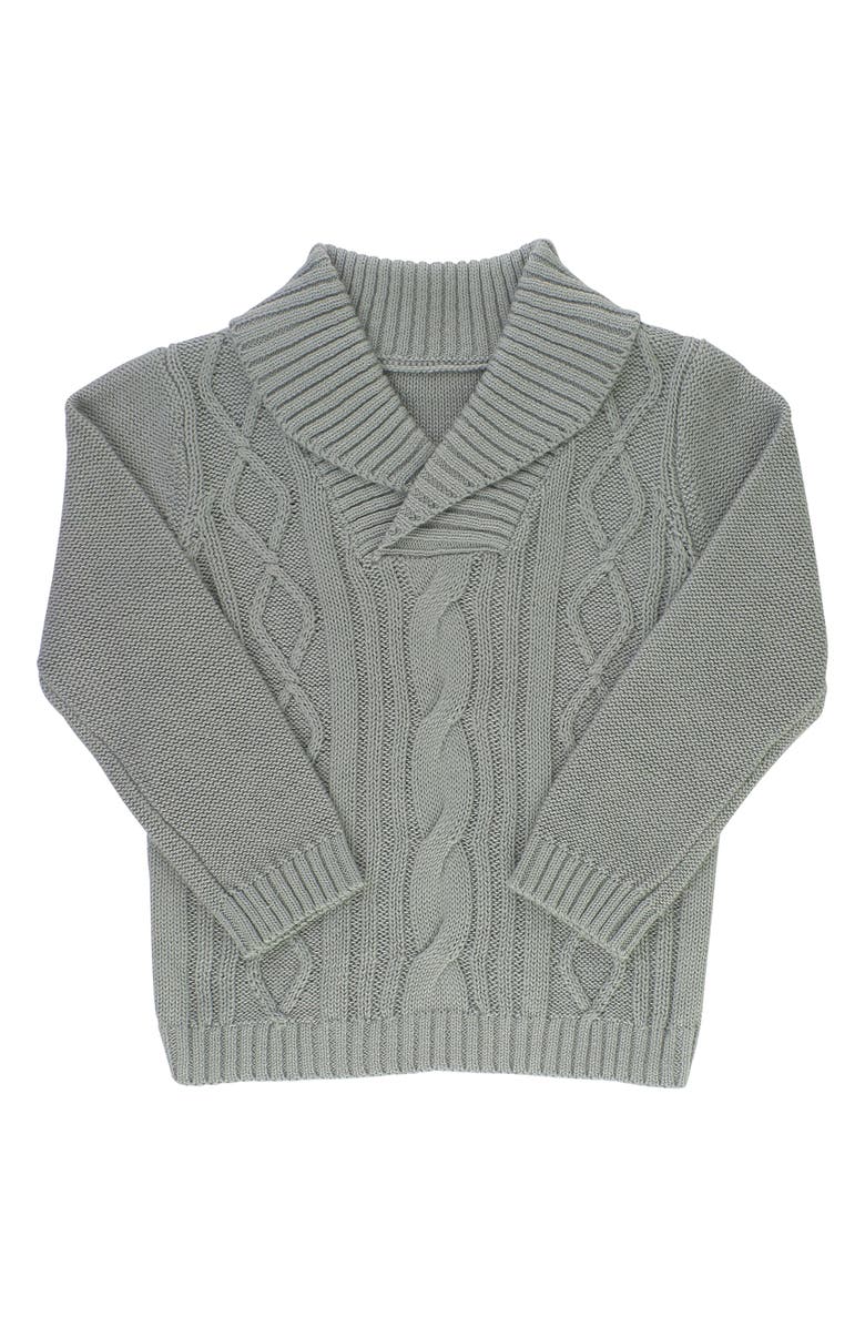 RuggedButts Cable Knit Sweater & Plaid Shirt Set, Alternate, color, 