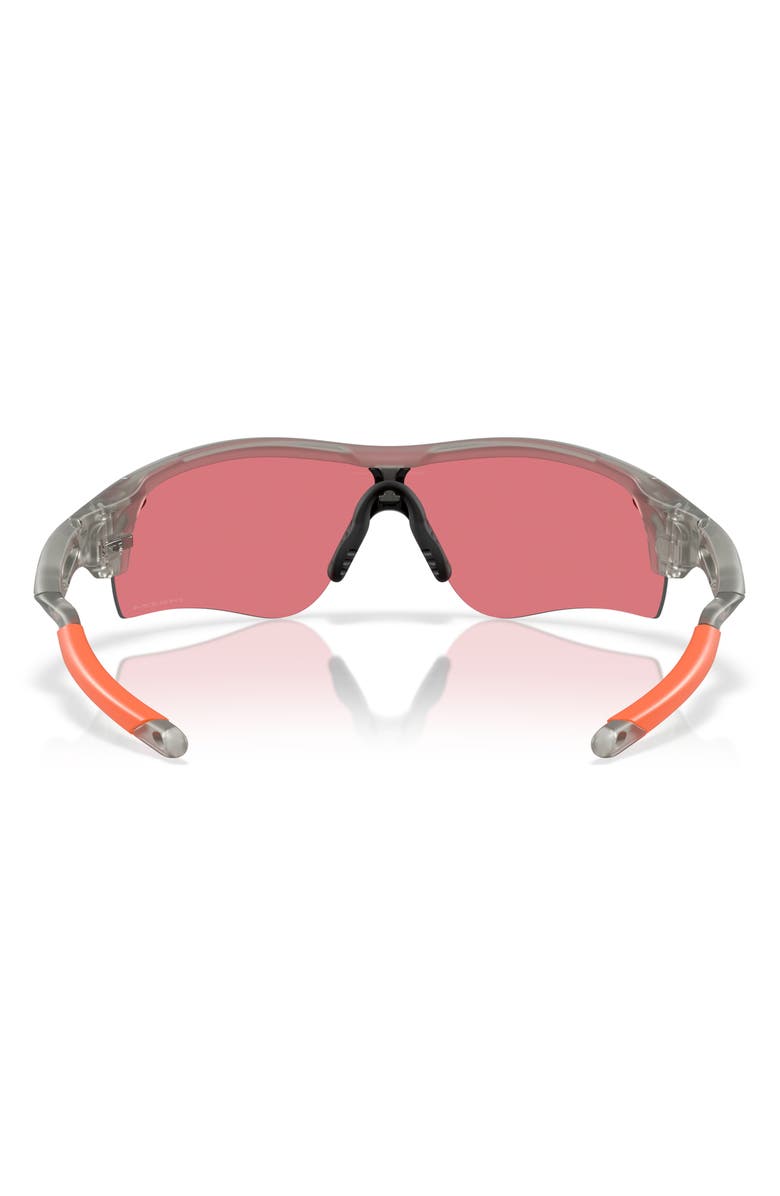 Oakley RadarLock<sup>®</sup> Path<sup>®</sup> 138mm Prizm<sup>™</sup> Polarized Wrap Shield Sunglasses, Alternate, color, Shiny Grey/ Coral