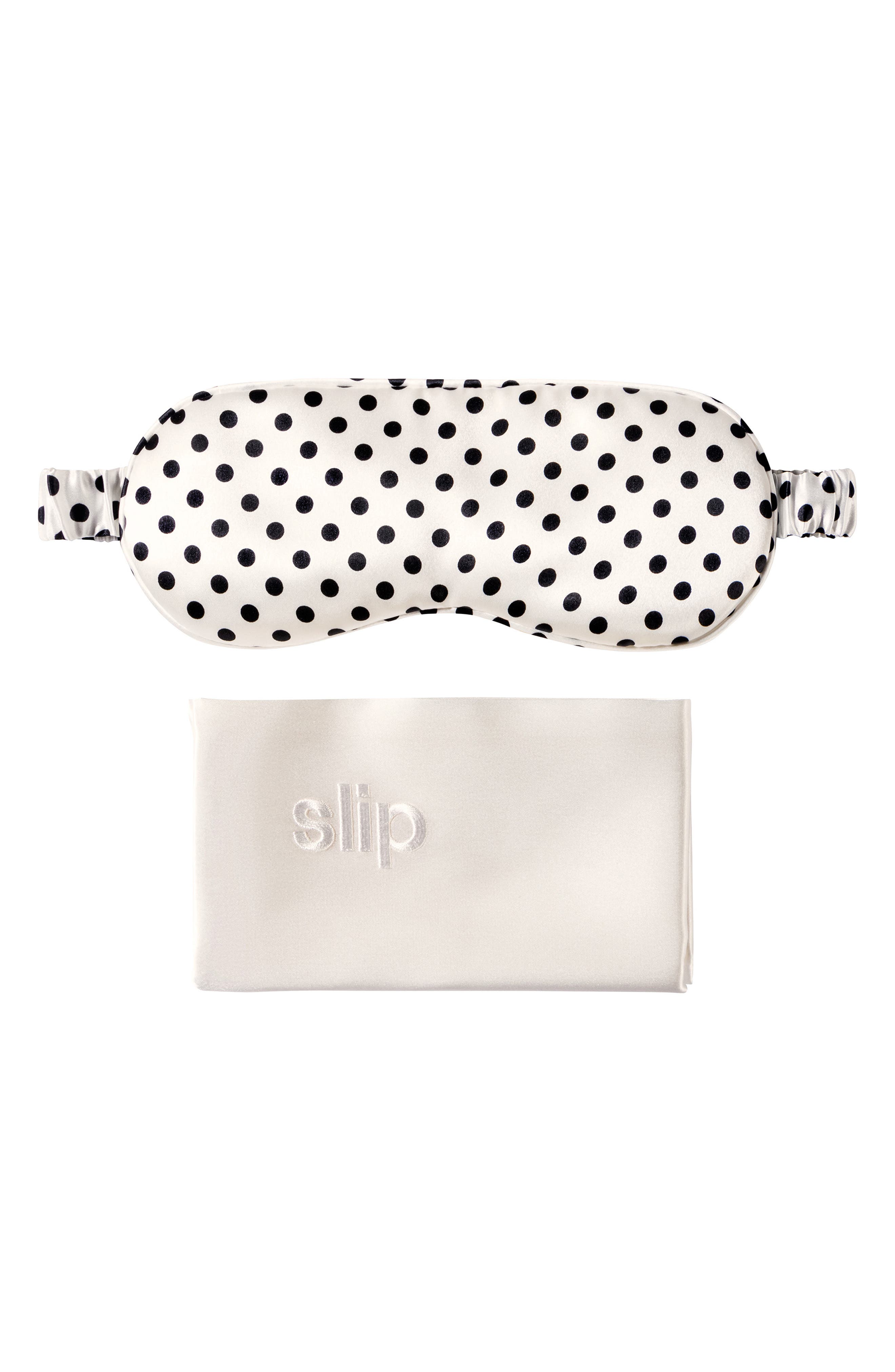 slip White & Polka Dot Pillowcase & Sleep Mask Set