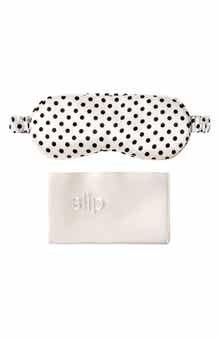 slip White & Polka Dot Pillowcase & Sleep Mask Set