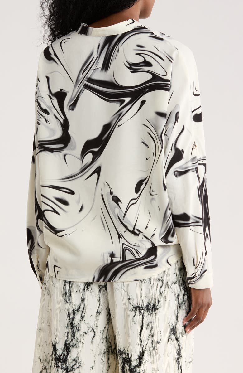 PATRIZIA LUCA Untuck Woven Top, Alternate, color, Off White