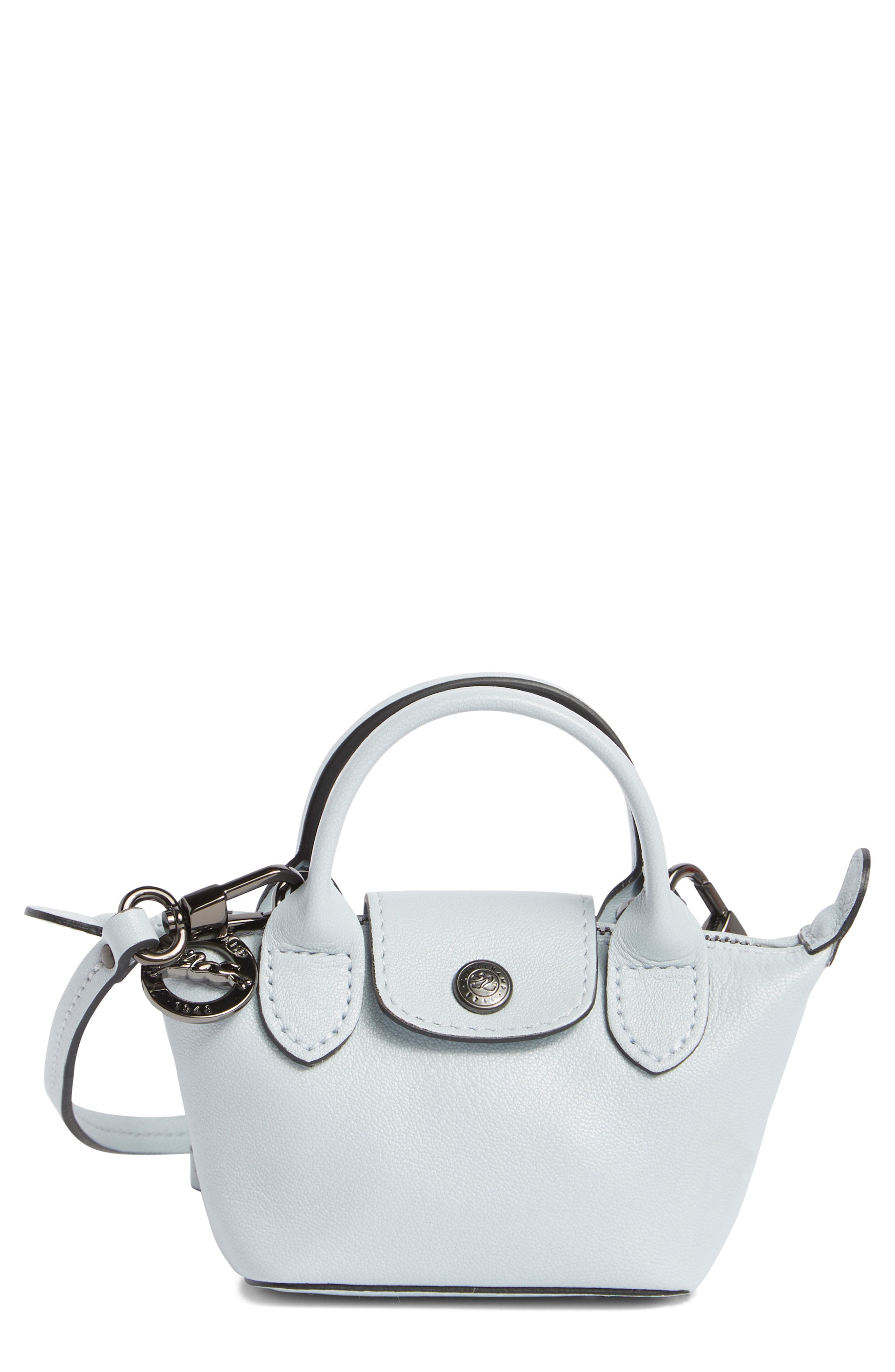 Longchamp Le Pliage Cuir Nano Crossbody Bag, Main, color, 