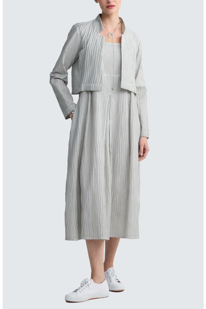 Ivelle Garment-Dyed Bolero Jacket, Alternate, color, Ash Grey