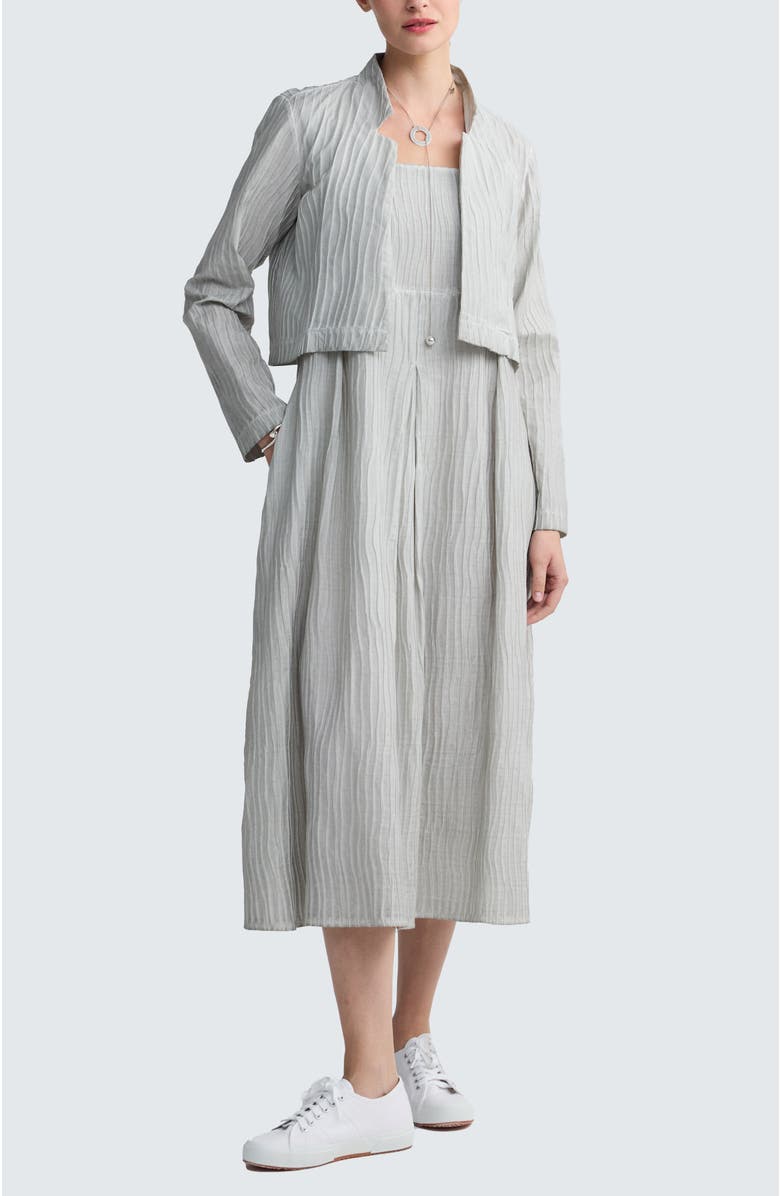 LUUKAA Ivelle Garment-Dyed Bolero Jacket, Alternate, color, Ash Grey