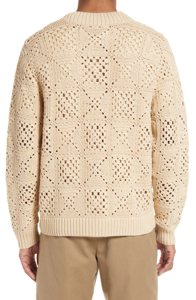 Vince Crochet Cardigan, Alternate, color,