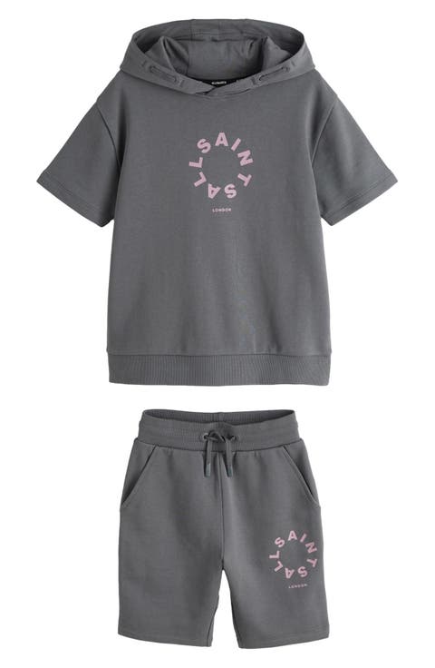 Kids' Tierra Short Sleeve Hoodie and Shorts Set