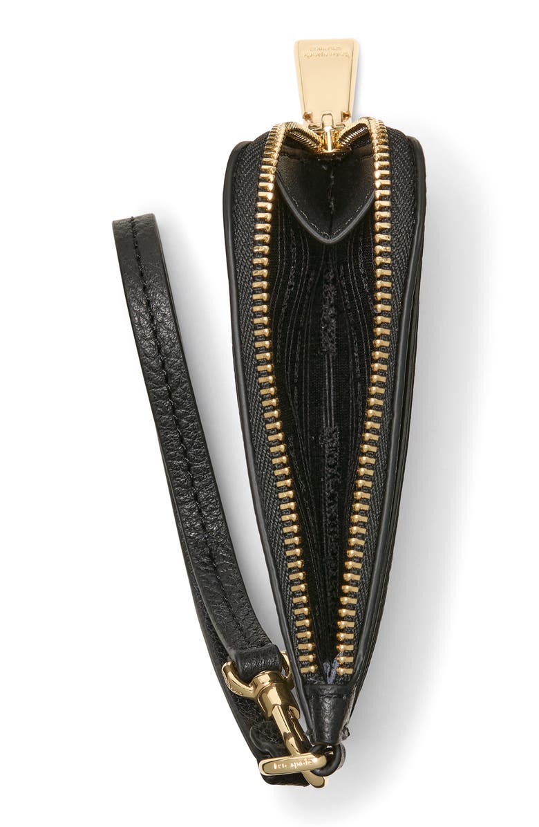 Kate Spade New York Devin Pebble Leather Card Case, Alternate, color, Black