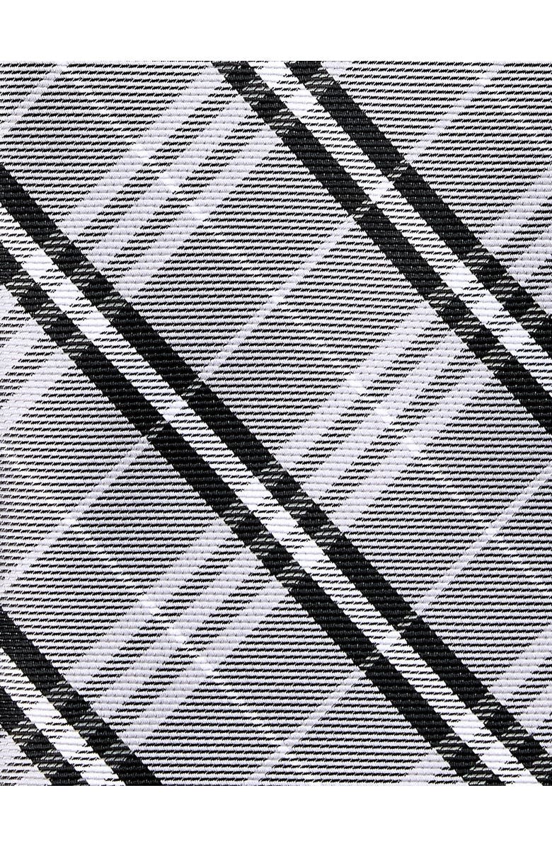 Oak Hill by DXL Big & Tall Spring Plaid Tie, Alternate, color, Black