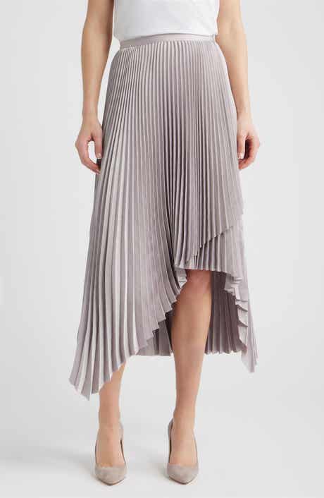 BOSS Vlantel Pleated Asymmetric Midi Skirt