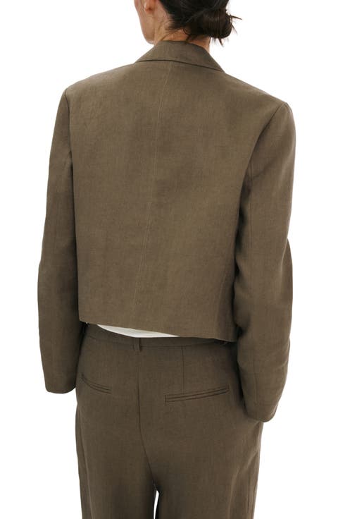 Double Breasted Linen Jacket