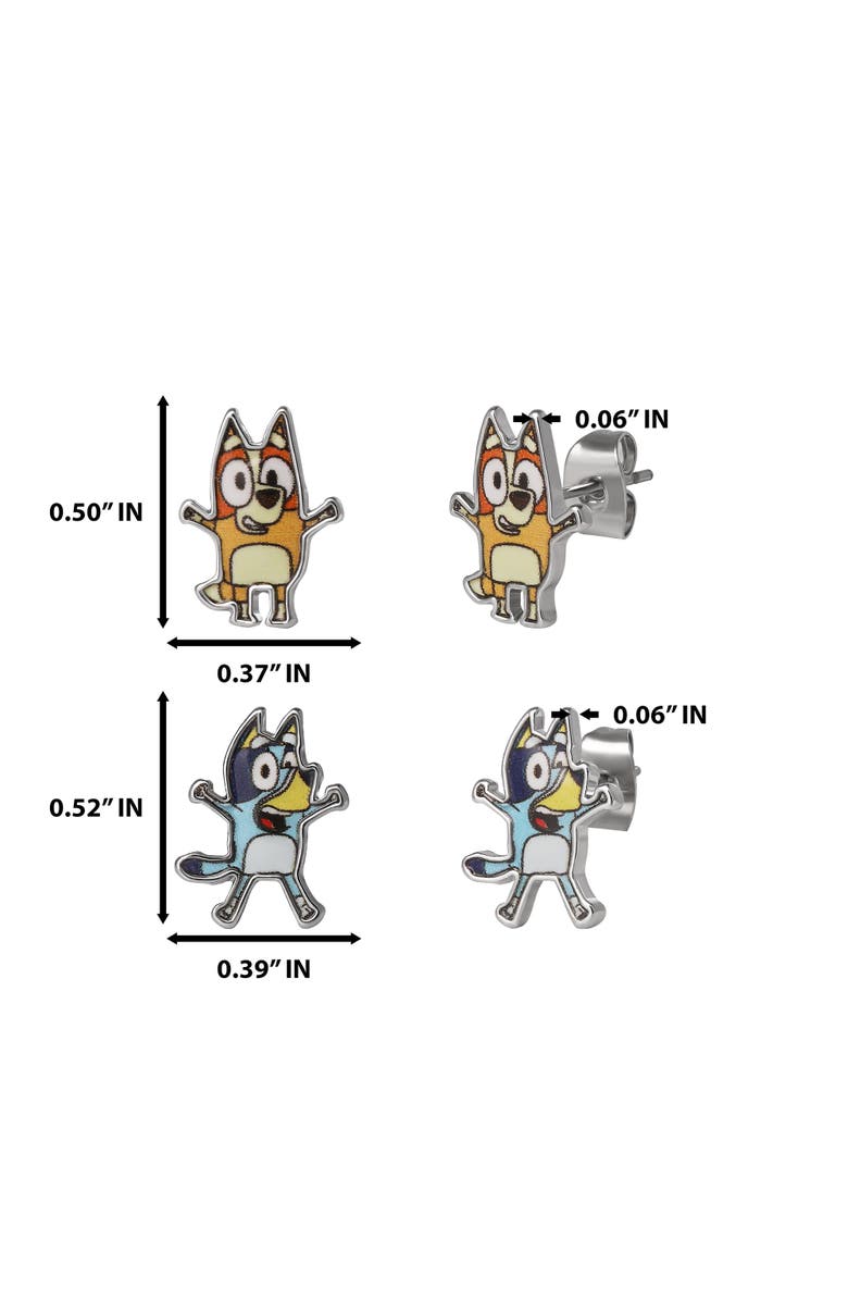 BLUEY 4-Pack Stud Earrings Set, Alternate, color, Multi