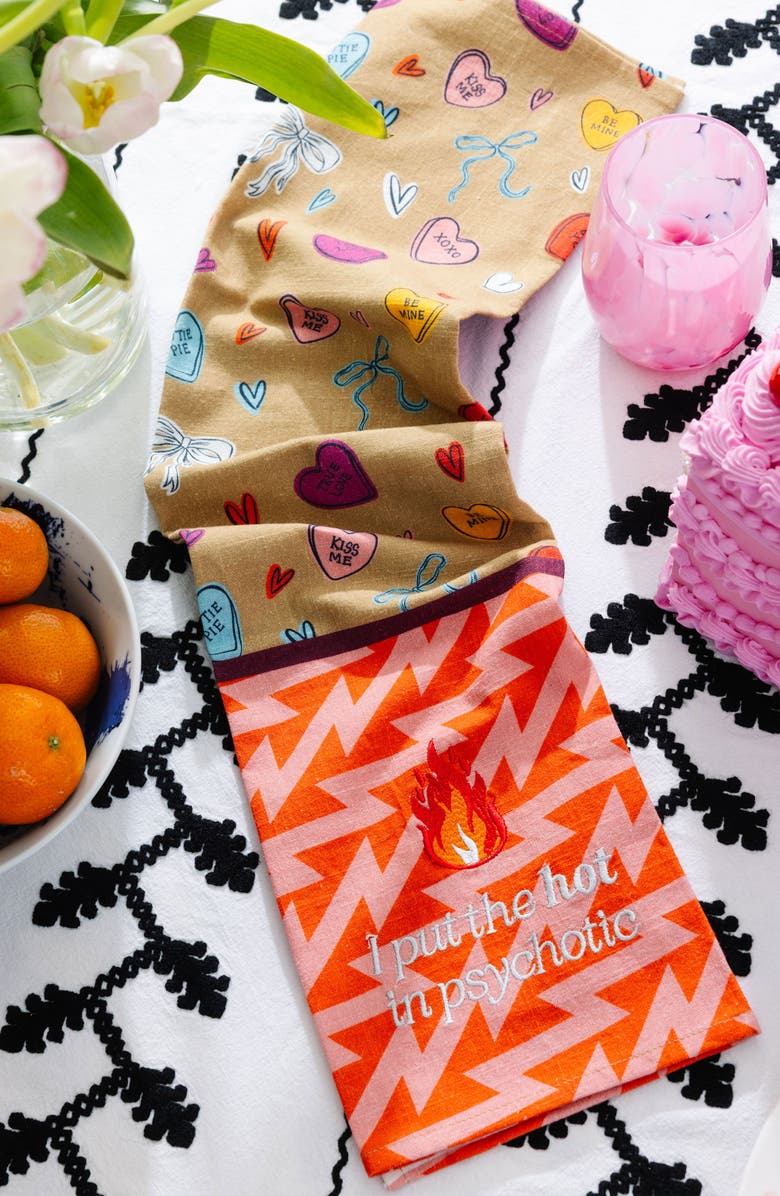 Furbish Hot in Psychotic Dish Towel, Alternate, color, Hot In Psychotic