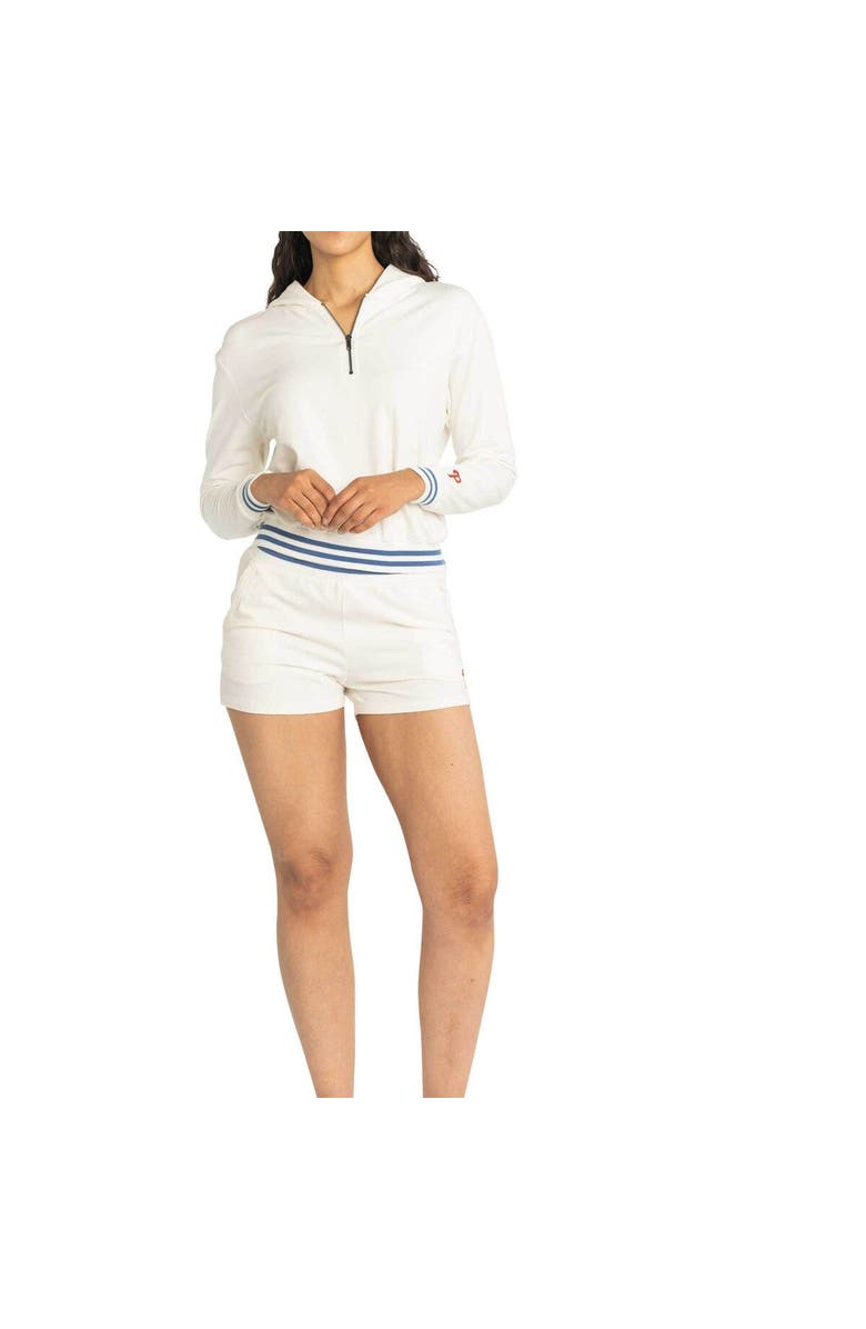 LUSSO Women's Lusso  White Philadelphia Phillies Maeg Tri-Blend Pocket Shorts, Alternate, color, White