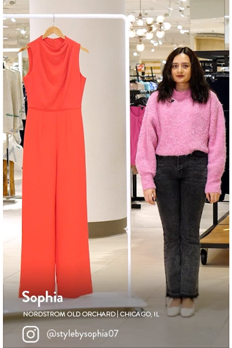 Corrine Draped Bodice Wide Leg Jumpsuit video